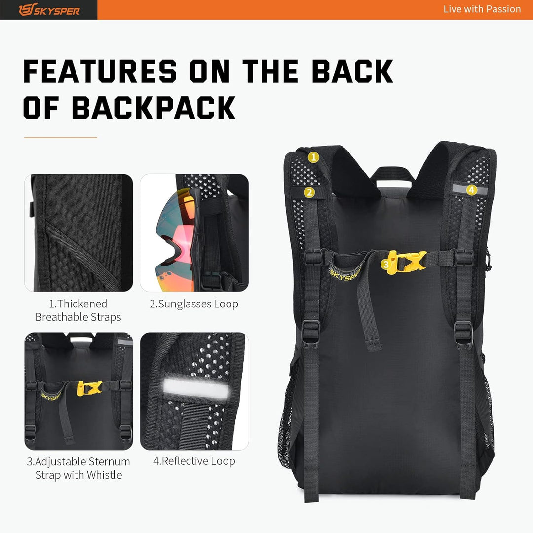 SKYSPER ISHELL 30 Faltbarer Rucksack 30L Ultra-leicht Tagesrucksack Verstaubar Daypack Wasserfest Wa