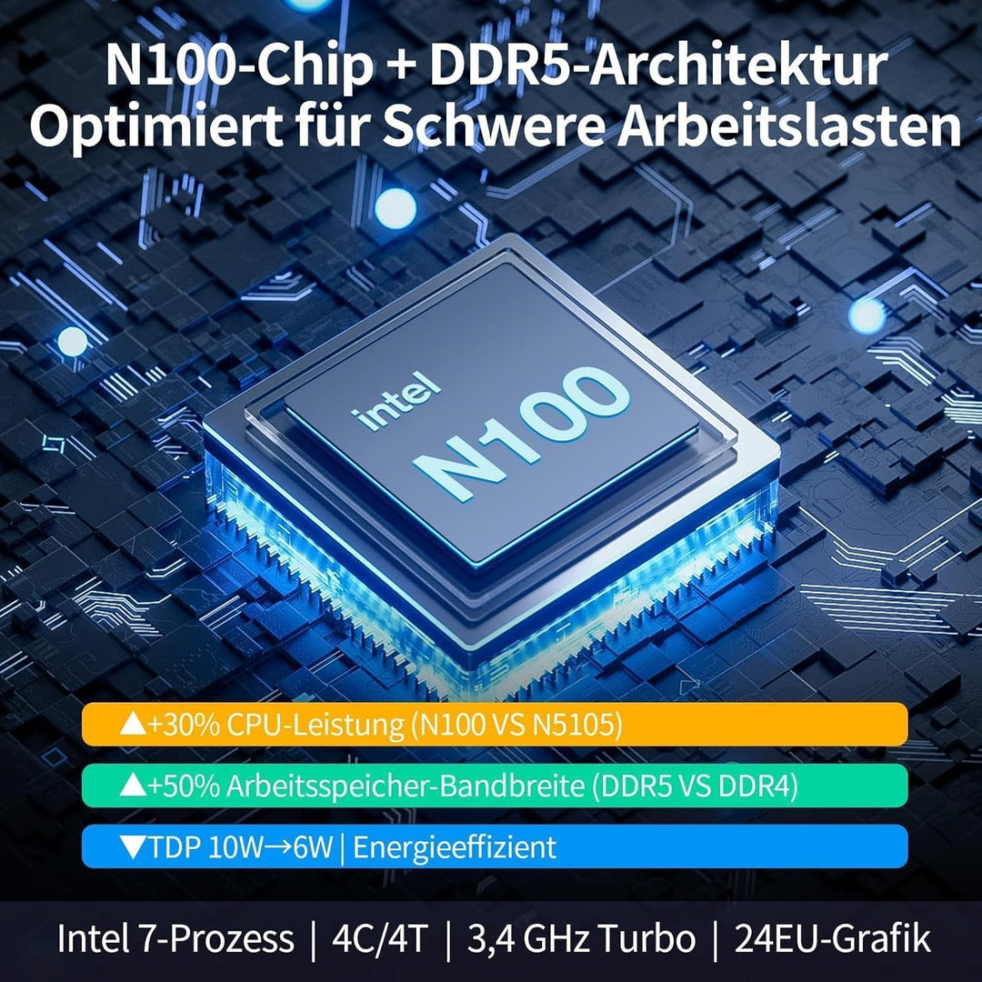 LincStation N2 6-Bay NAS-Server - Intel N100 Quad-Core | 16GB LPDDR5 | 128GB eMMC | 10GbE | 2X SATA