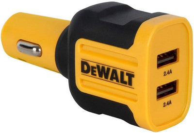 DEWALT 2-Port Mobile USB Charger, 24W Schwarz/gelb, Schwarz/gelb