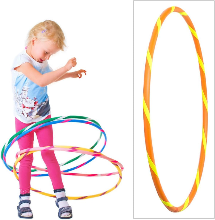 HOOPOMANIA Bunter Kinder Hula Hoop [Ø60cm - Ø80cm] Hula Hoop für Kinder in vielen Farben Ø70cm Orang