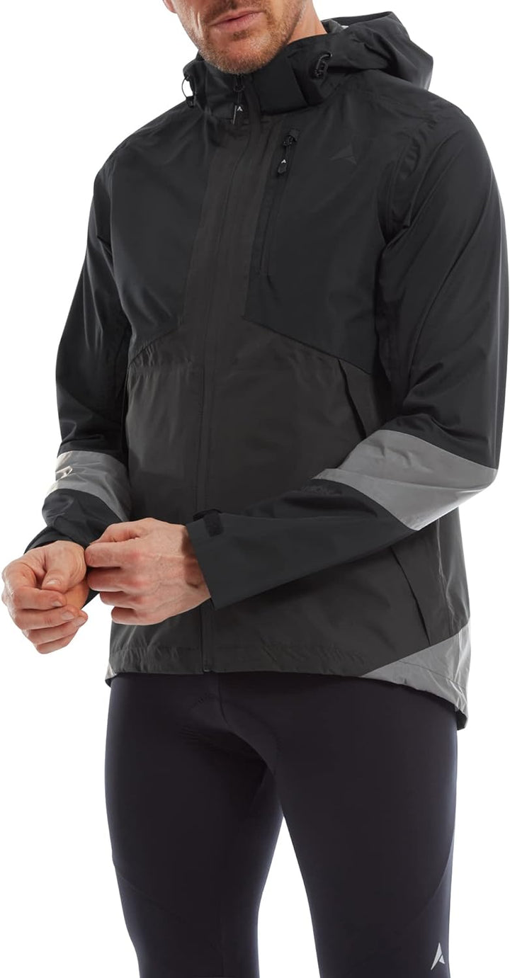 Altura Herren Typhoon Radjacke, wasserdicht, reflektierend, Schwarz – Grösse M Schwarz M, Schwarz M