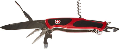 Victorinox Taschenmesser Ranger Grip 74 (14 Funktionen, Feststellklinge, Kombi-Zange, Drahtschneider