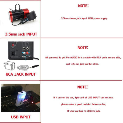 Bluetooth Empfänger für Auto, Home Stereo Wireless Music Adapter für tragbare speskers, (AUX IN) mit