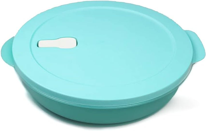 Tupperware Mikrowelle CrystalWave 1,9 L mit Abtrennung helles türkis/weiss Micro Wave Pop 38766