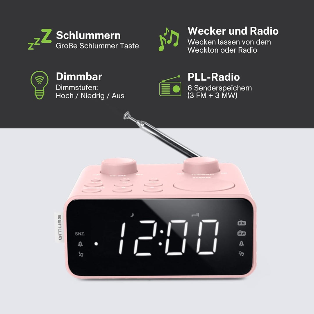 Muse M-17 CPK Radiowecker rosa, Rosa