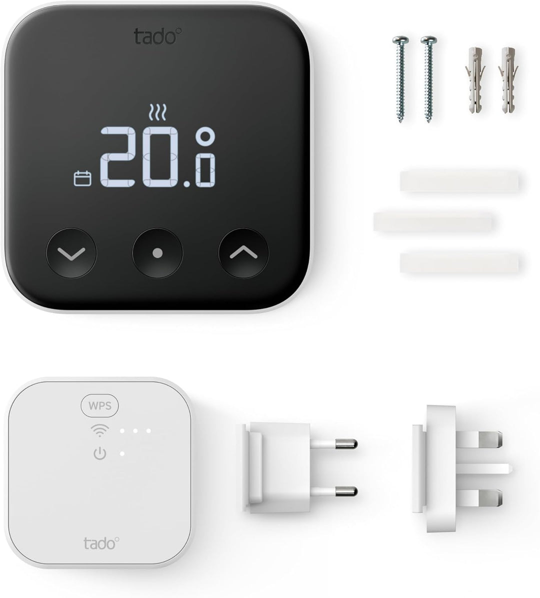 tado° Smartes Thermostat X – Starter Kit, verkabeltes Raumthermostat und Bridge X, Steuerung per App