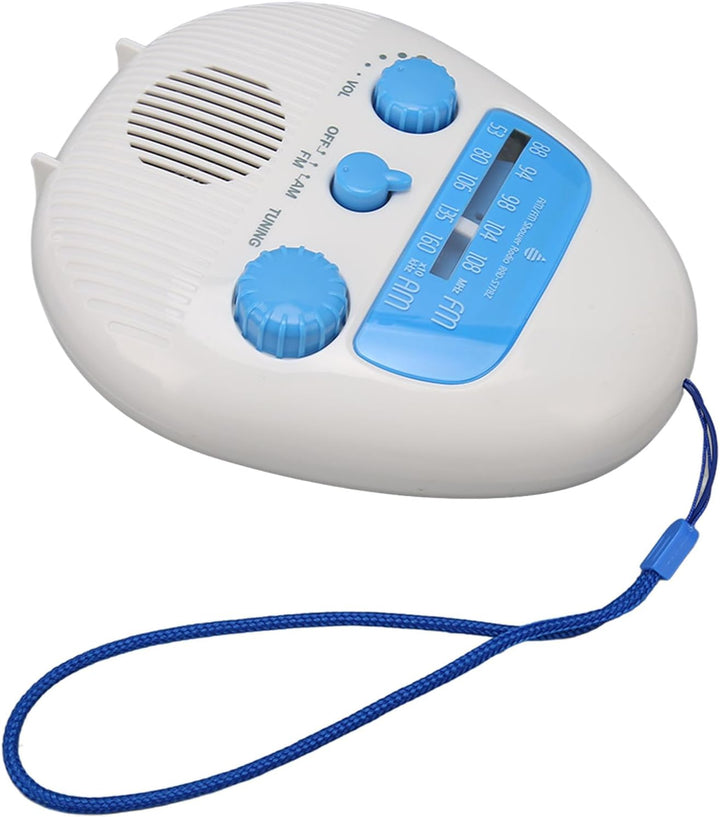 Wasserdichtes Duschradio, AM FM Radio für Badezimmer, Batteriebetriebenes Duschradio, Tragbares Radi