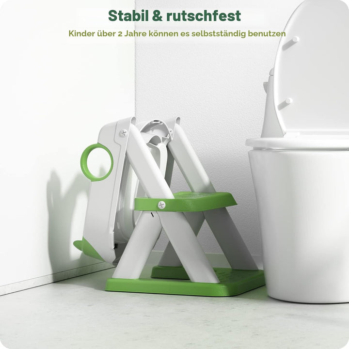 Toilettenleiter für Kinder, Upgraded Kindertoilette für Jungen und Mädchen, 2 in 1 Kind Toilettensit