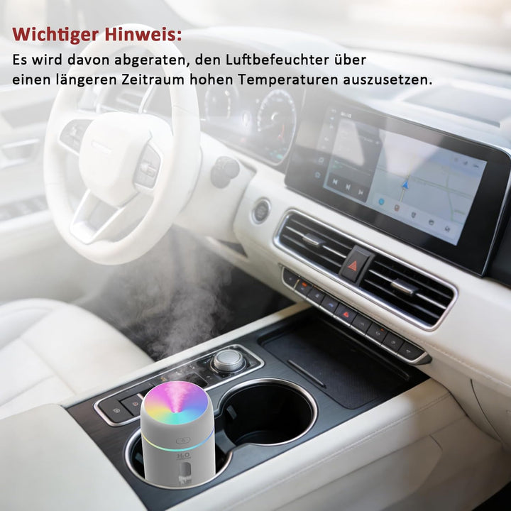 Mini Luftbefeuchter für Schlafzimmer Kinderzimmer Pflanzen,7-Farben-Licht 28dB Silent Air Humidifier