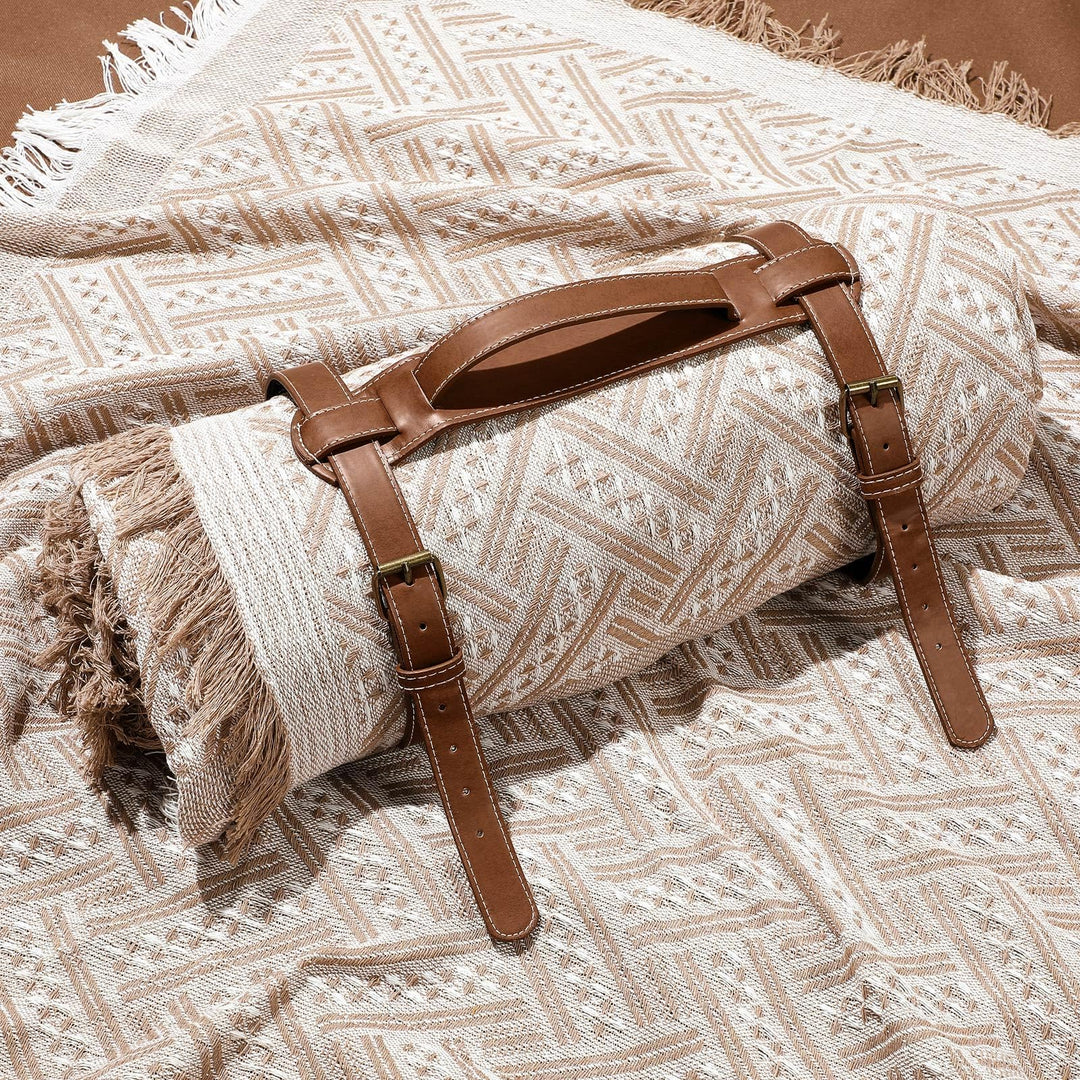 VitalCozy wasserdichte Picknickdecke, Outdoor-Decke, faltbar, 2-in-1, doppellagig, sanddicht, Strand