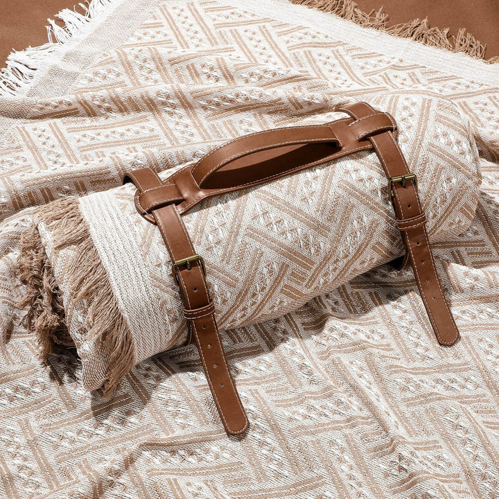 VitalCozy wasserdichte Picknickdecke, Outdoor-Decke, faltbar, 2-in-1, doppellagig, sanddicht, Strand