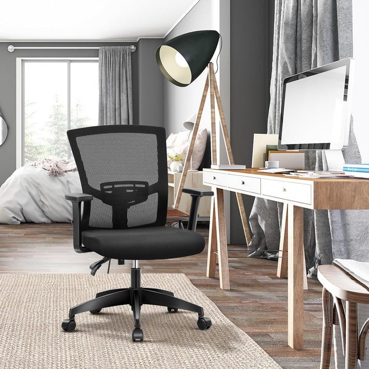 ALPHA HOME Bürostuhl Ergonomischer Schreibtischstuhl Höhenverstellbar Drehstuhl Ergonomisch Computer