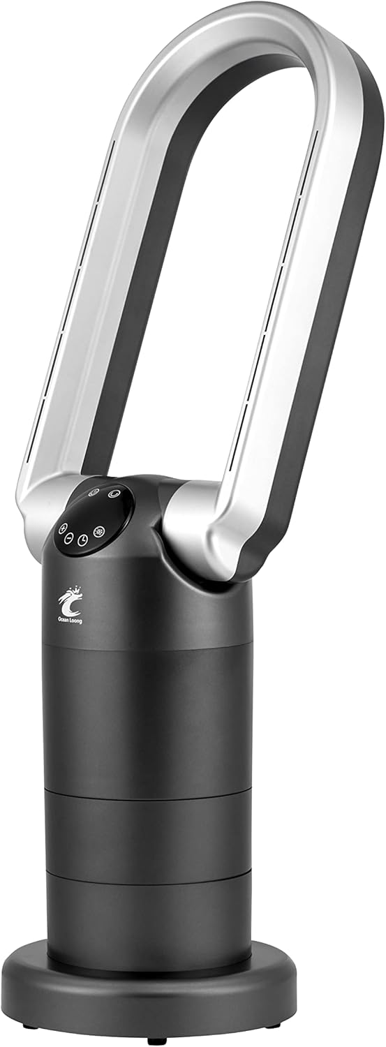 OceanLoong Heizlüfter Energiesparend mit HEPA Luftreiniger - Fernbedienung 120° Oszillation Timer -