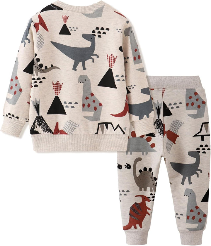 Volunboy Baby Jungen Dinosaurier kleidung, Kinder Pullover Jogginganzug Sweatshirt Langarmshirt und