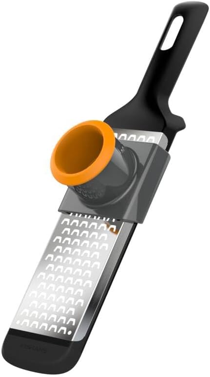 Fiskars Handreibe, Grob, Masse: 32 x 8 cm, Metall/Kunststoff, Functional Form, 1014410, Schwarz Grob
