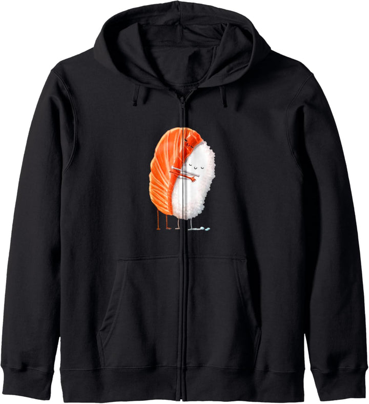 Sushi Hug Kawaii Grafik Kapuzenjacke