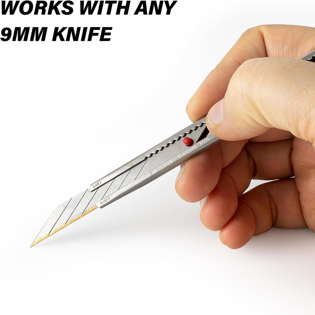 EHDIS 100 Stück Cuttermesser Klingen mit Titan-Schneide, 9mm, Ersatzklingen Cuttermesser, Abbrechkli