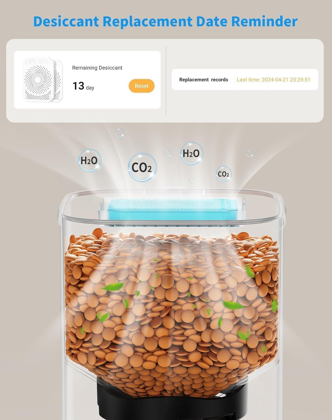 HoneyGuaridan 2-in-1 Smart Futterautomat Katze für Trocken & Nassfutter, WLAN 2.4G Automatischer Kat