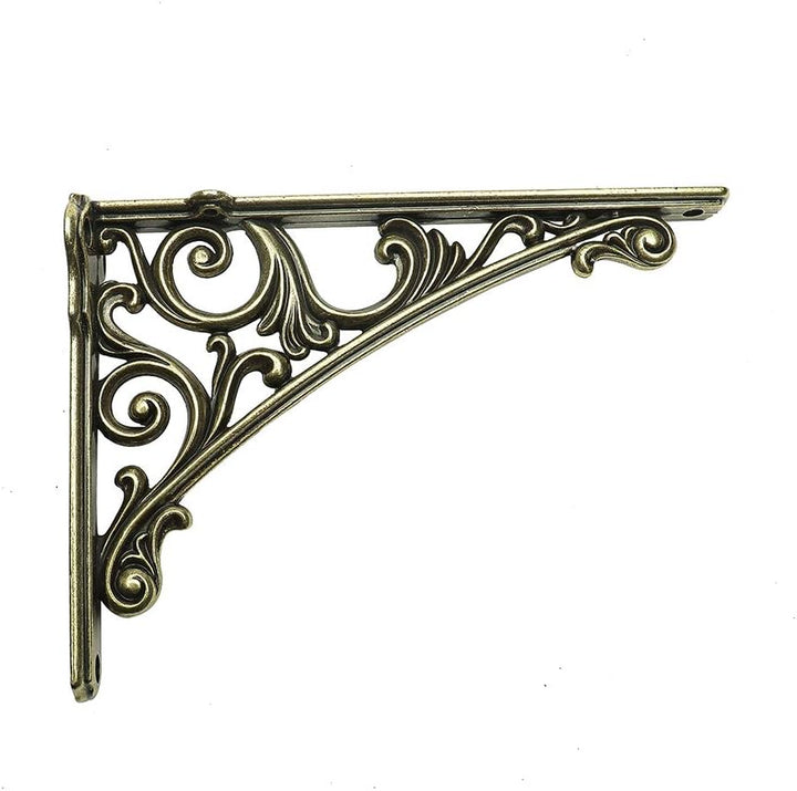 Regalhalterungen aus Gusseisen, gross, 19 x 14 cm, 2 Stück messing antik-optik 8 Inch Antik-optik, 2
