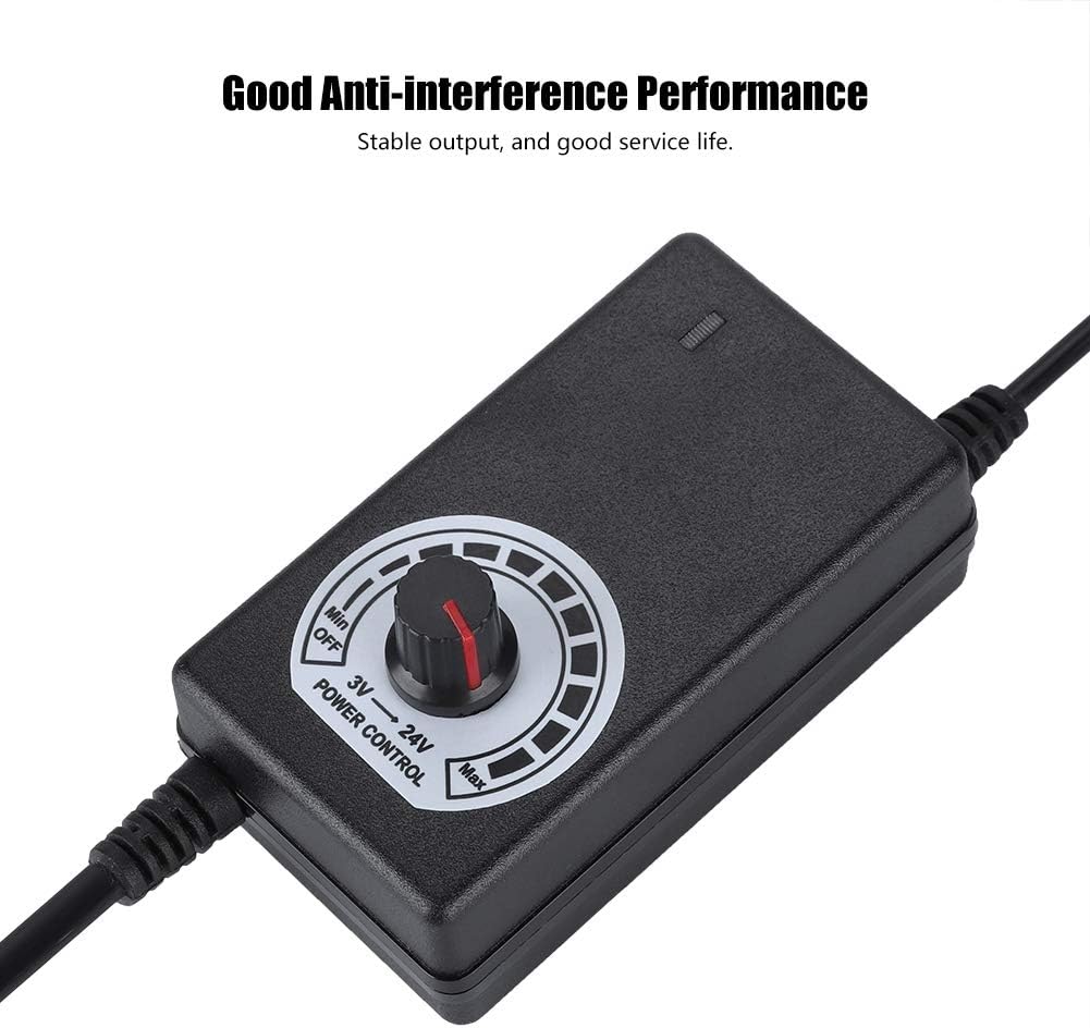 Eboxer 24W 3-24V Netzteil-Ladeadapter mit LED-Anzeigespannungsregelung für elektrischen Lüfter, Bohr