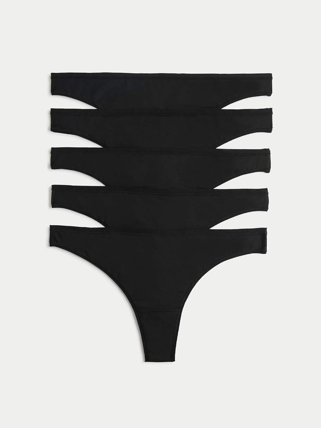 Marks & Spencer 5Er-Pack Tief Sitzende Tangas Aus Mikrofaser Damen 36 Schwarz, 36 Schwarz
