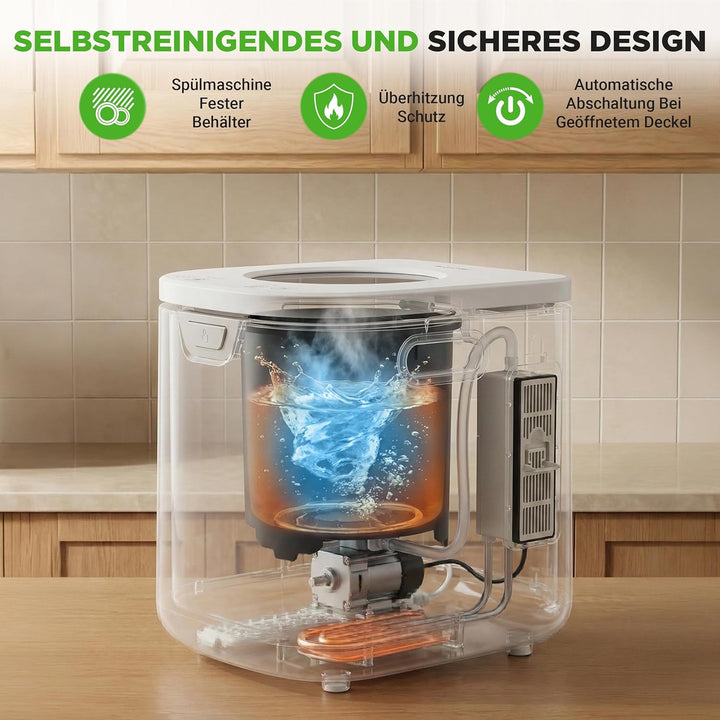 NutriChef Elektrischer Küchenkomposter - Indoor Lebensmittelabfälle Komposter Mülleimer, Geruchloses