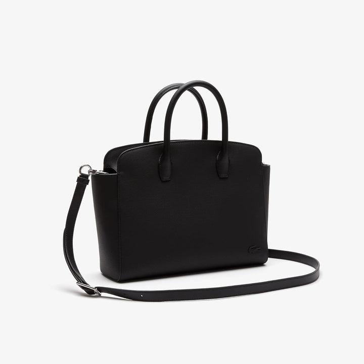 Lacoste Damen Henkeltasche M TOP HANDLE BAG,Lederimitat (100% PU),32x26.5x11cm Noir Einheitsgrösse,