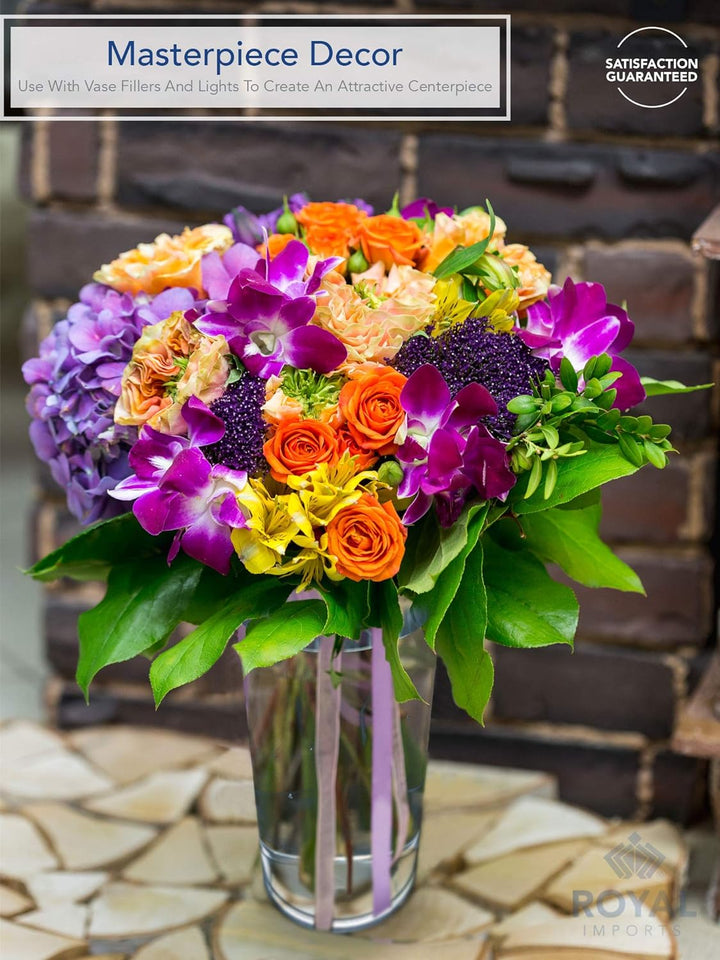 Royal Imports Blumenvase, Acryl, Zylinder, dekorativer Mittelpunkt für Zuhause oder Hochzeit, Nicht