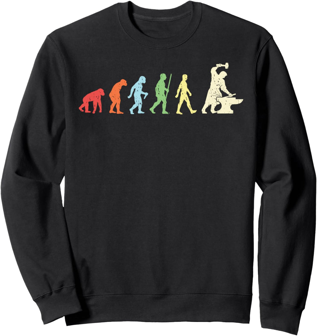 Blacksmith Evolution Vintage Blacksmithing Geschenk Blacksmi Sweatshirt