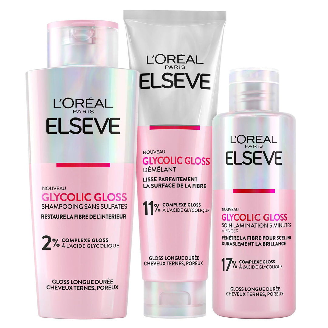 L'Oréal Paris - Komplette Haarpflegeroutine für trübes Haar - Shampoo + Entwirrung + Lamination Pfle