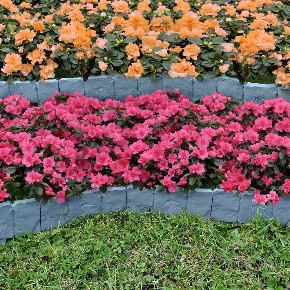 Beeteinfassung für den Garten, Steinoptik, 80 Stück