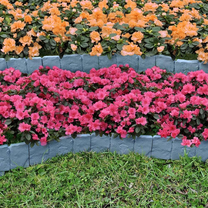 Beeteinfassung für den Garten, Steinoptik, 80 Stück