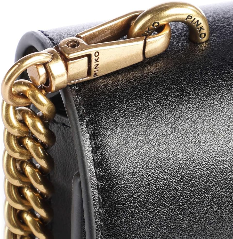 Pinko, Mini Love Bag One Simply, Damen-Tasche, Einheitsgrösse Z99q Schwarz-antik-gold, Z99q Schwarz-