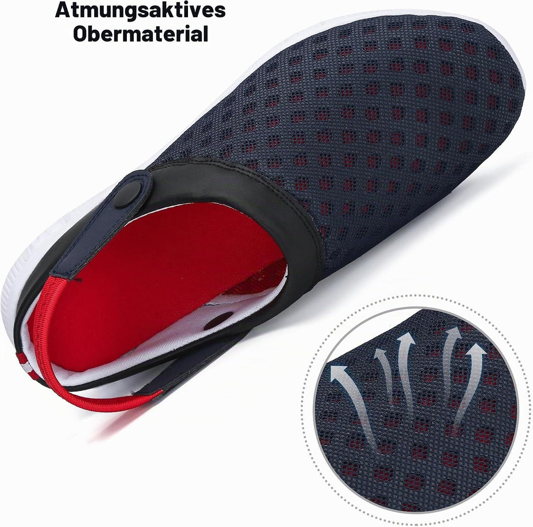 SAGUARO Sommer Clogs Herren Gartenschuhe Damen Hausschuhe Leicht Pantolette rutschfest Badelatschen