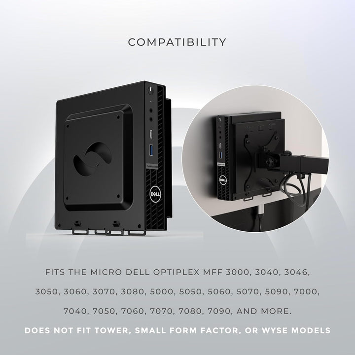 HumanCentric Dual VESA Sleeve kompatibel mit Dell OptiPlex Micro Form Factor Case VESA-Halterung für