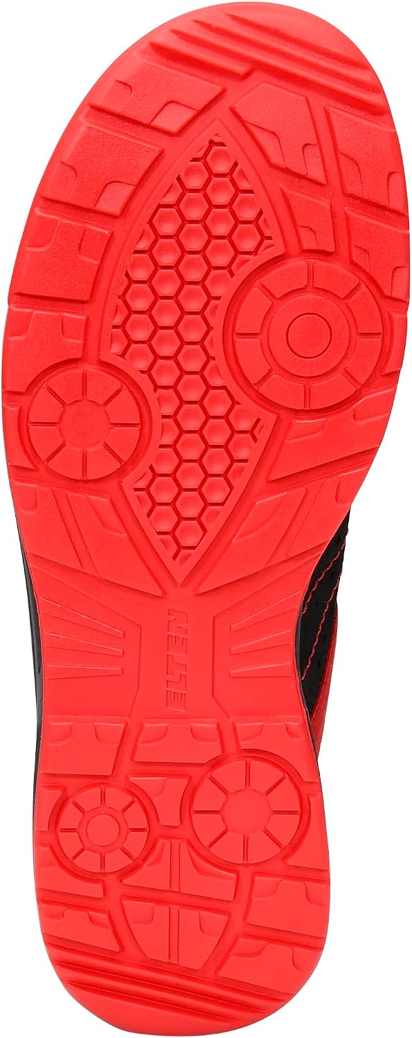 ELTEN Schuhe, Breezer XX10 Low ESD S1 44 EU Schwarz Rot, 44 EU Schwarz Rot