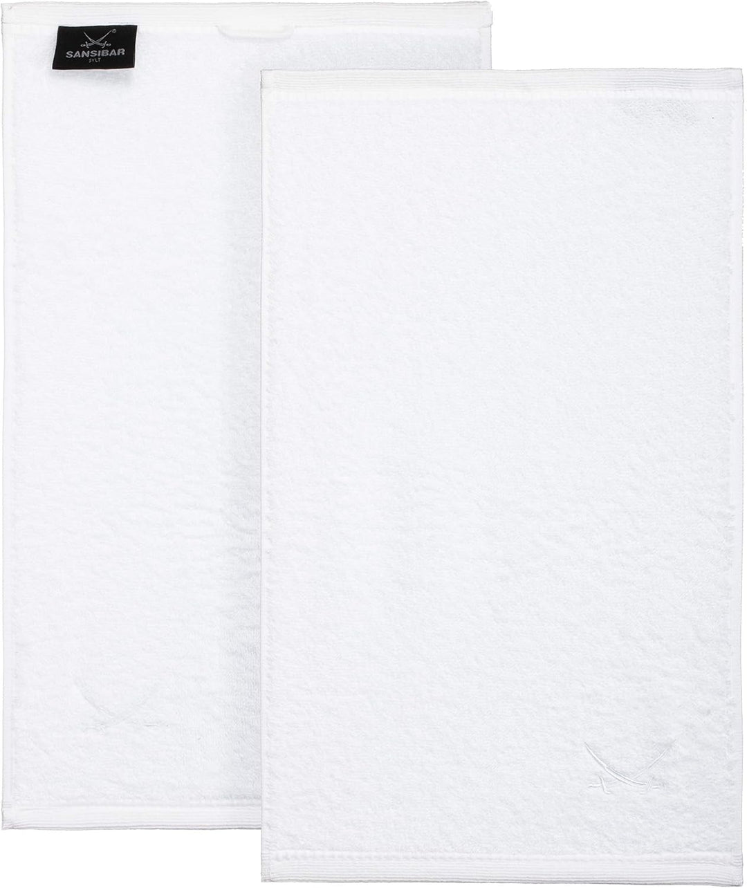 Sansibar Gästehandtuch 6er Set 30x50 cm 100% Baumwolle mit gesticktem Säbel Logo Set Handtuch Seiftu