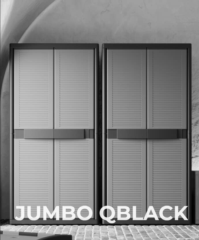Terry, Jumbo Cab 2900 Qblack, Schrank mit zwei Türen und 3 verstellbaren Einlegeböden, für innen und