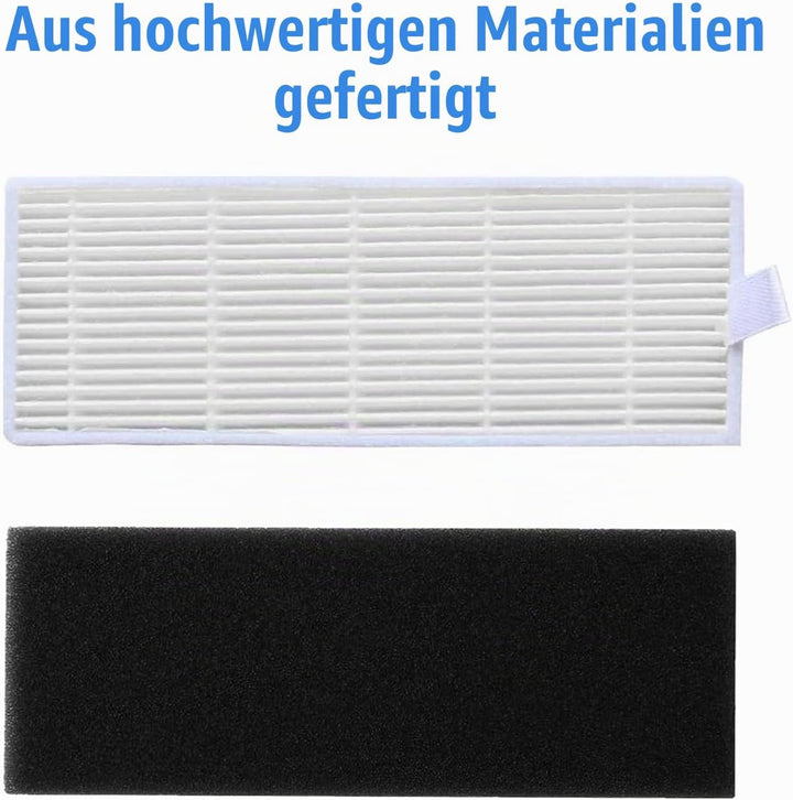 Filter Bürste Ersatzteile Zubehör Set für Ecovacs DEEBOT M82 Staubsauger Roboter (10 Stück)