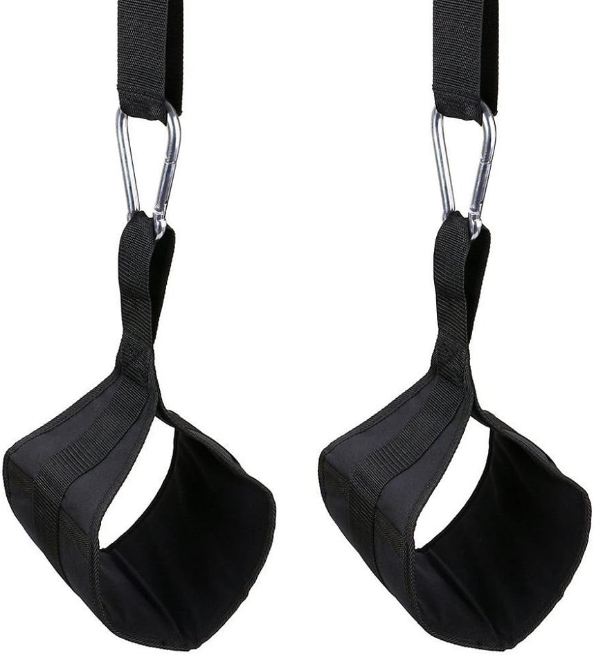 HemeraPhit Bauchgurt Arm Hänger Gürtel Pull Up Crunch Sling Workout verstellbar Schwarz, Schwarz