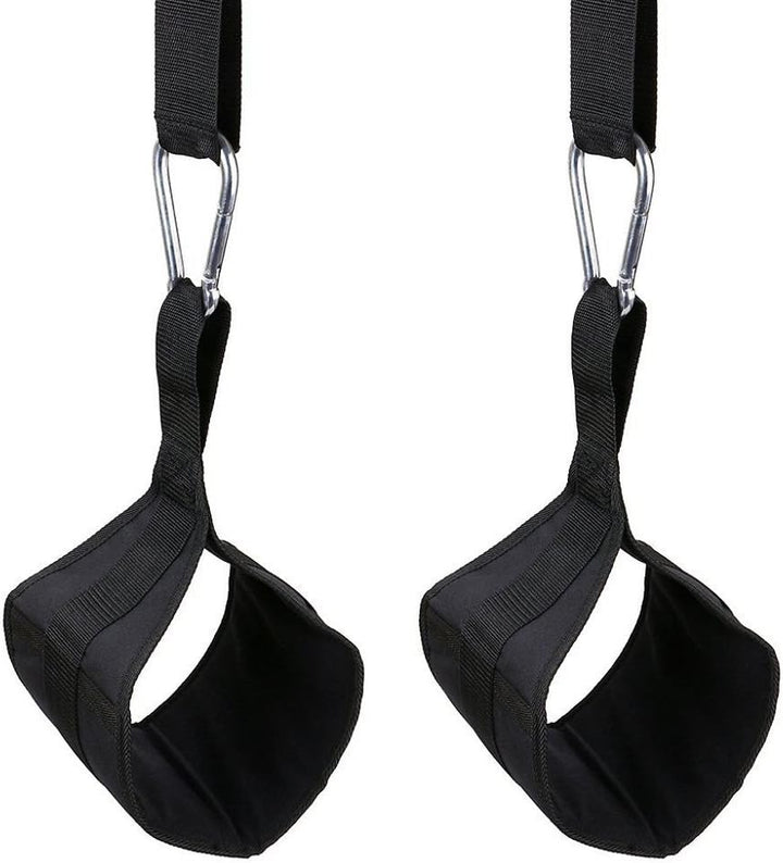 HemeraPhit Bauchgurt Arm Hänger Gürtel Pull Up Crunch Sling Workout verstellbar Schwarz, Schwarz