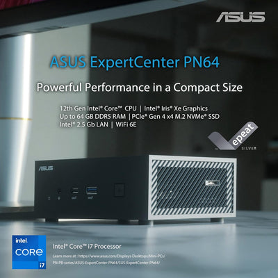 ASUS ExpertCenter PN64-S3032MD Mini PC (Intel Core i3-1220P Prozessor, Intel UHD Grafik, 8GB DDR5 RA