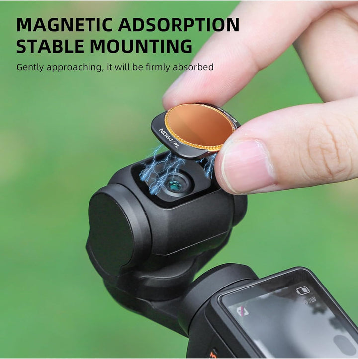 Filter-Set für DJI OSMO Pocket, 3 Neutraldichtefilter, UV-Polarisationsfilter, verstellbar, CPL+MCUV