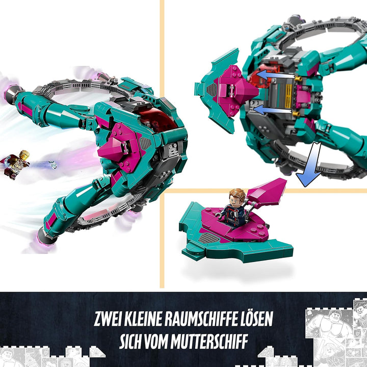 LEGO 76255 Marvel Das Neue Schiff der Guardians of The Galaxy Volume 3 BAU-Spielzeug mit Mantis, Dra