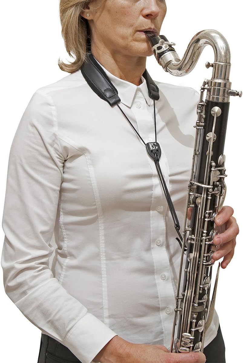 BG C50 - Tragegurt für Bassklarinette, Leder Bassklarinette Leder Single, Bassklarinette Leder Singl