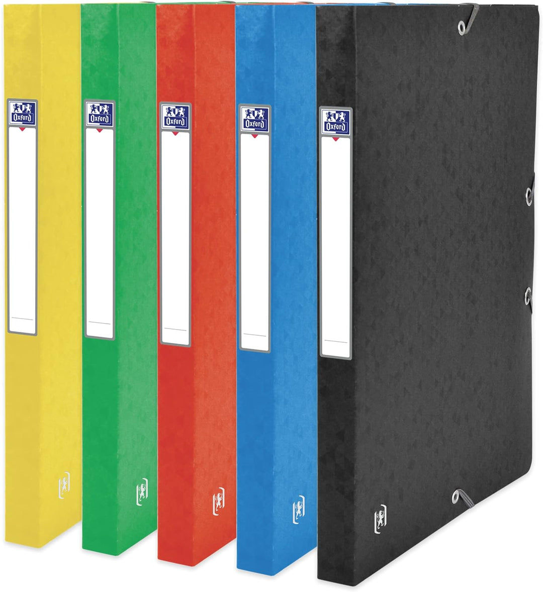 Oxford Sammelbox A4, aus Karton, 2,5 cm Rückenbreite, sortiert, 12 Stück 2,5 cm Rückenbreite sortier