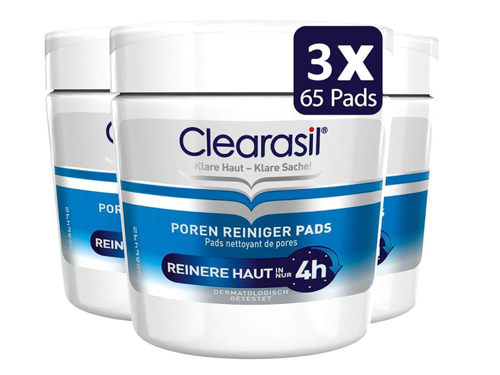 Clearasil Poren Reiniger Pads - Anti Pickel & Mitesser Pads zur Reinigung der Poren im Gesicht - 3 x