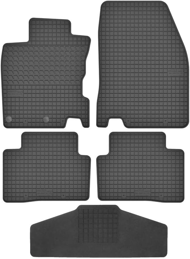 Fussmatten Vorne, Hinten + Tunnel Matte 5er Set für Nissan Qashqai 2 2013-2020 J11 Gummi Gumimatten