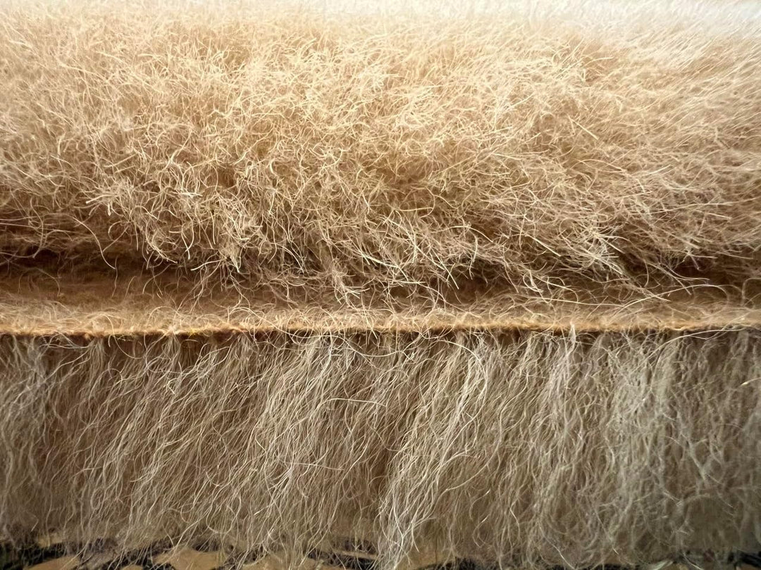 Deutscher 100% Alpaka-Fellstoff für Teddybären DIY 1040 g/m (25×35 Zoll, 34153 CAMEL) 25 x 35 cm 341