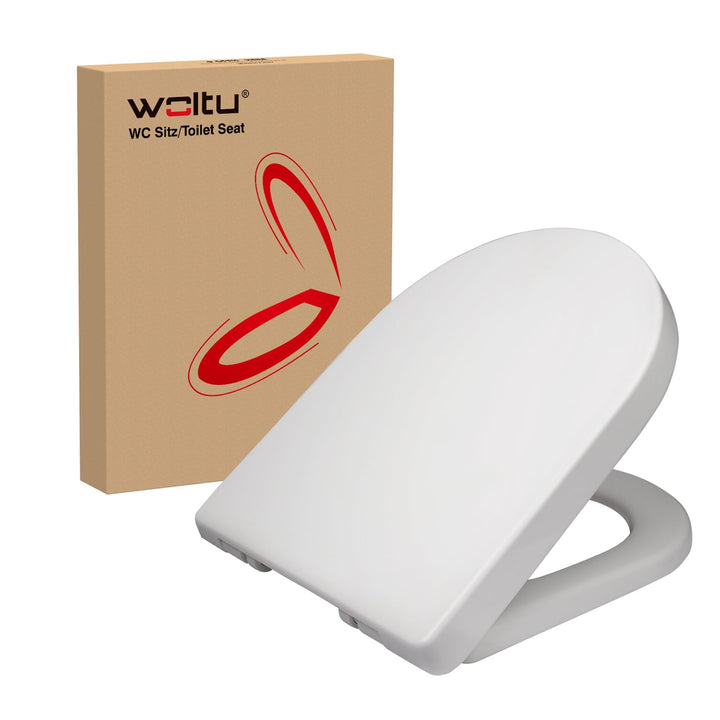 WOLTU WS2543 Klodeckel Wc Sitz Deckel Absenkautomatik, Kunststoff, Fast Fix/Schnellbefestigung, Soft